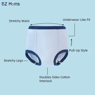 Ez Moms 8 Packs Potty Training Underwear Soft 100% Cotton Absorbent Toddler Training Underwear Boys Kid Confident Underpants For