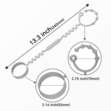 Ljowjva Keep Bottles And Sippy Cups Off The Floor With Sippy Cup Strap - Food Grade Silicone Bottle Bungee For High Chair, Strol