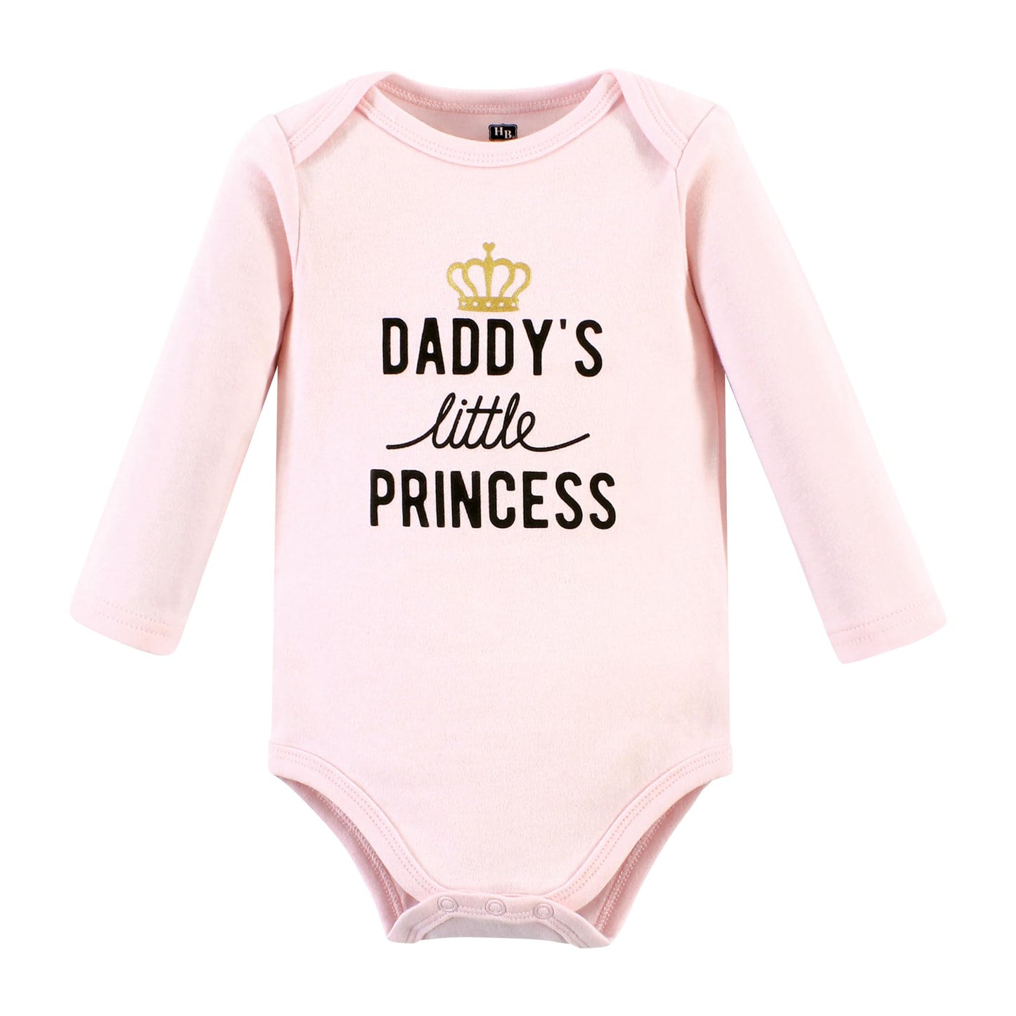 Hudson Baby Unisex Baby Cotton Long-Sleeve Bodysuits, Daddys Little Princess 3-Pack, 12-18 Months