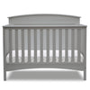 Delta Children Archer Solid Panel 4-In-1 Convertible Baby Crib - Greenguard Gold Certified, Grey