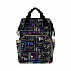 Custom Name Diaper Bag, Customized Text Diaper Backpack Personalized Mummy Nursing Baby Bags Fashion Shoulders Bag Casual Daypac