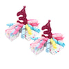 Birthday Hair Clips For Baby Girls - 2Pc Curly Ribbon With Deep Red Number Bow Hair Clips For 3Rd Birthday Baby Bow Party Decora