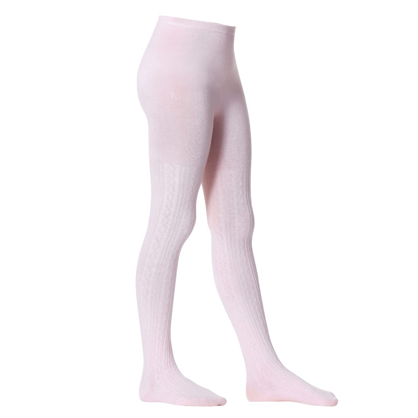 Ballet Dance Tights Pink Tights Cable Knit Cotton Infant Pantyhose Leggings Stocking Pants Girls Tights Age 4-12 3 Pairs Pink Wh