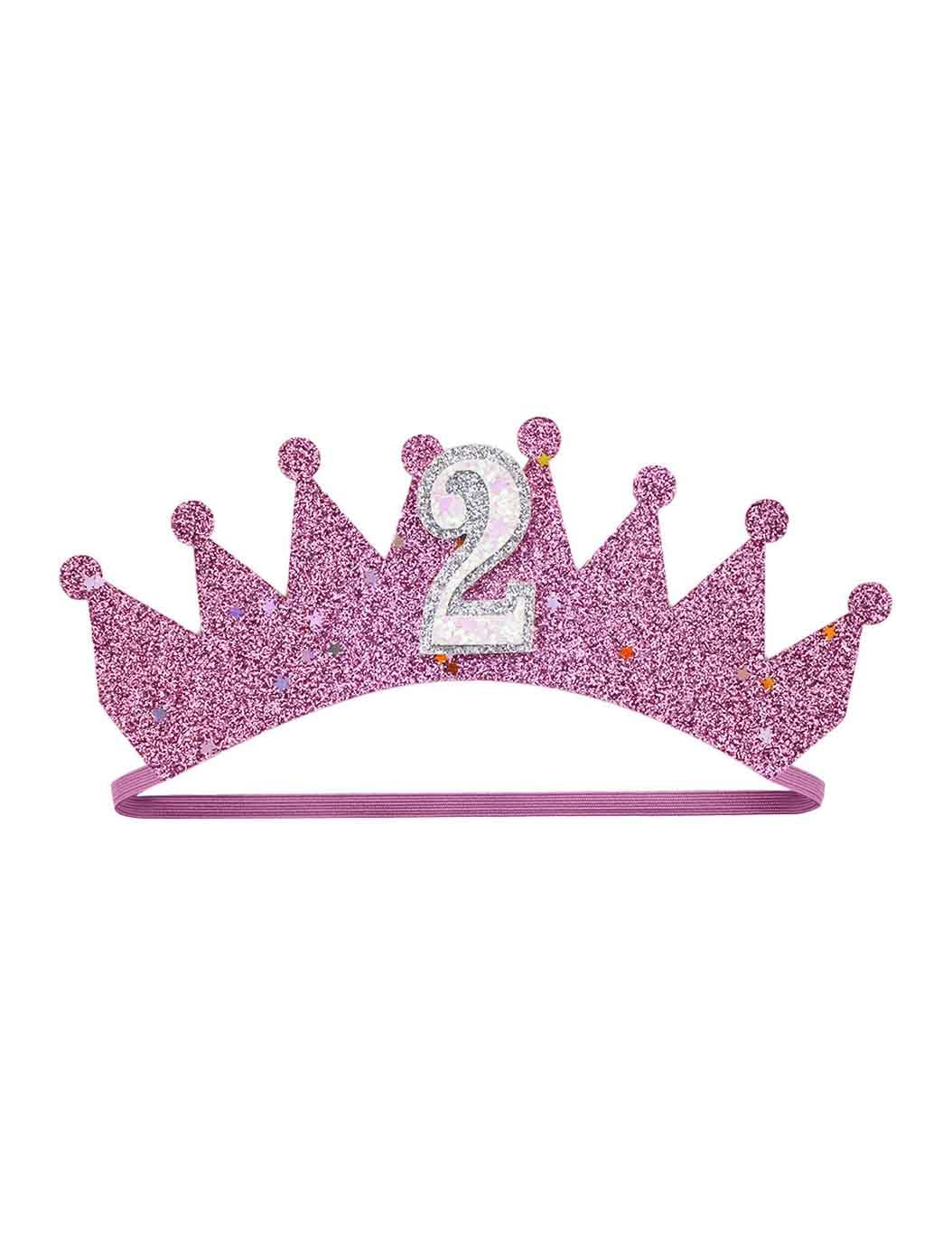 BBTDIN Baby Birthday Hair Clips Pin Birthday Girls Hairclips Cake Crown Girls Hairpin JBC34 (Violet Crown-2)