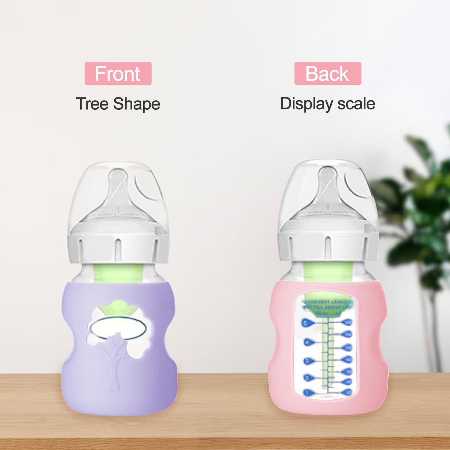 3 Pcs Silicone Bottle Sleeves Compatible With Dr Brown Glass Bottles 5 Oz For Dr Brown'S Wide Neck Bottles, Dishwasher-Safe Bpa