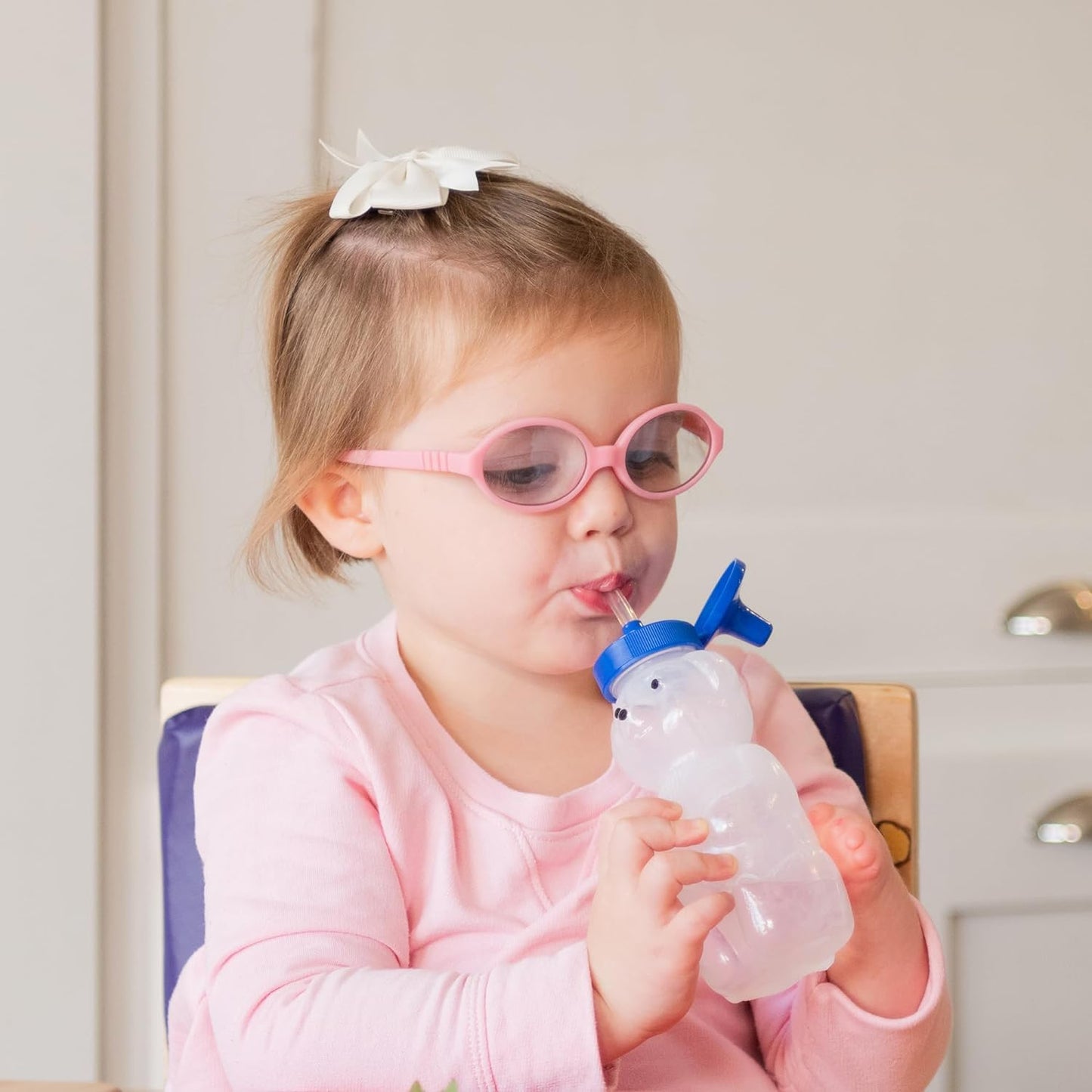 Talktools Honey Bear Straw Cup For Babies - Bpa-Free, Food-Grade Therapy Sippy Bottles For Speech And Feeding Training - Leak-Pr