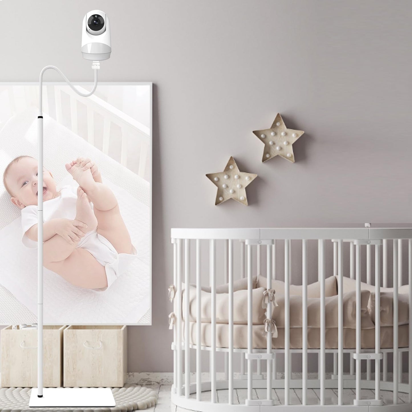 Jamyok Baby Monitor Floor Stand Holder For Hellobaby Hb40/Hb6550/Hb6550 Pro/ Hb6339/Hb65/Hb66/Hb248/Hb6558,Blemil Bl9052-2,Juan