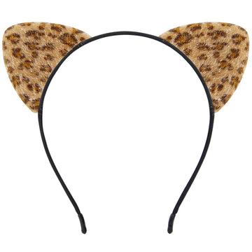 Fanyity Leopard Ears Headband, Cheetah Ears, Animal Ears For Girls & Women Halloween Costume Cosplay Or Party Decoration (Leopar