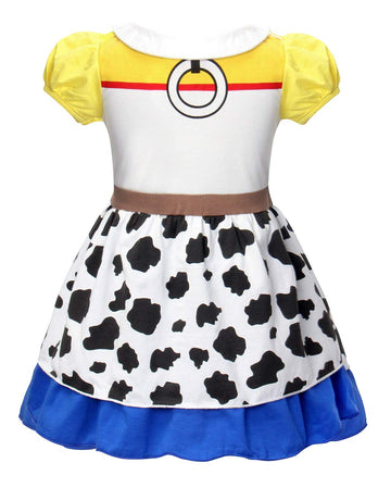 Jurebecia Toddler Girls Cowgirls Costume Princess Dress Up Halloween Costume Fancy Dress Boys Long Sleeve Suit (Yellow, 4T(3-4 Y