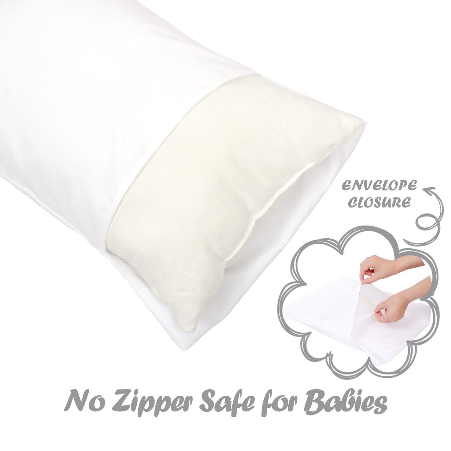 Uomny Toddler Pillowcases For Girls 13X18 12X16 14X19 Baby Pillow Case 2 Pack Small Pillow Covers For Travel Pillow White