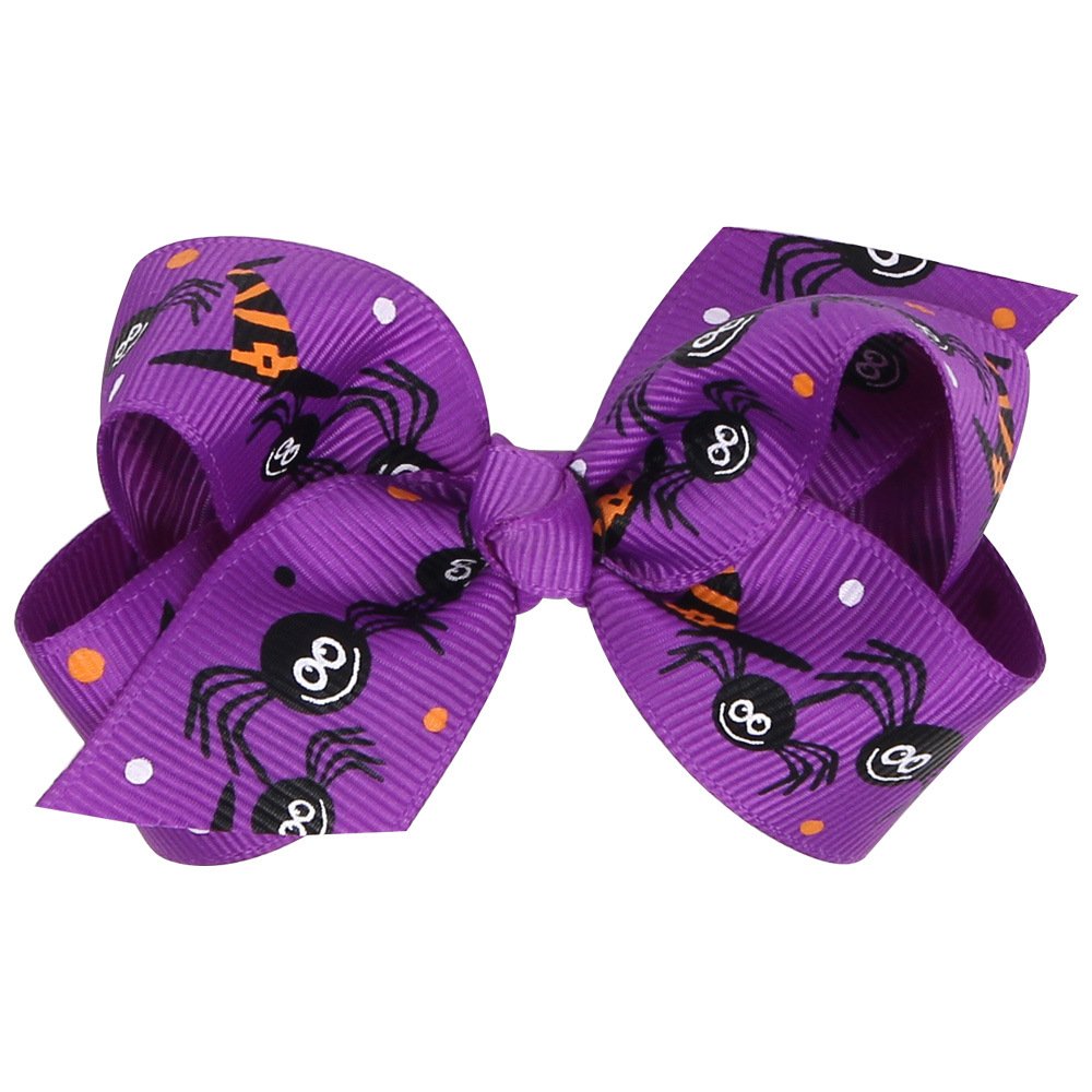 Love Sweety Baby Rose Halloween Headband Infant Pumpkin Hairband Bow Hair Clips (4Pc Clips-G)