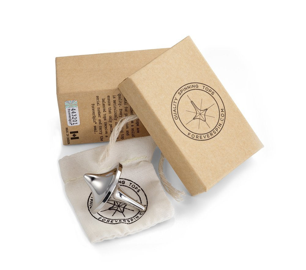 Foreverspin Stainless Steel(Mirror-Finish) Spinning Top - World Famous Spinning Tops