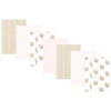 Hudson Baby Unisex Baby Flannel Burp Cloth 7Pk, Pink Taupe Bear, One Size