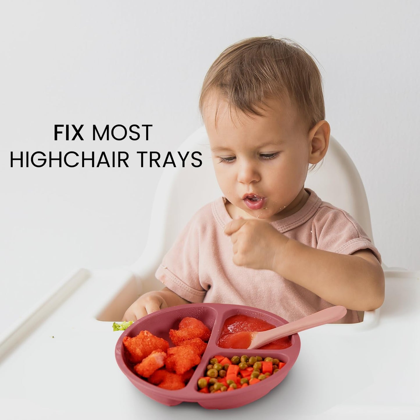 Cutebe 3 Pack Suction Plates For Baby Food Grade Silicone Baby Plates With Suction Microwave & Dishwasher Safe Toddler Plates Di