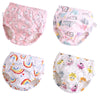 U0U Toddler Potty Training Pants 4 Pack,Cotton Training Underwear Size 2T,3T,4T,Waterproof Underwear For Kids Pink 4T
