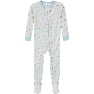 Gerber Unisex-Baby 2-Pack Footed Pajamas, Farm, 3-6 Months