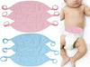 Tobeinstyle Babies' 6-Pack Comfortable Newborn Baby Belly Binder Umbilical Cord Band - Pink/Blue - One Size