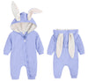 Agqt Baby Boys 1St Easter Outfit Halloween Bunny Costume One Piece Romper Bunny Ear Hoodie Outfit Light Blue Size 6-12 Months