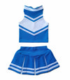 Total 2550 Little Girls' Cheerleader Cheerleading Outfit Uniform Costume Cosplay Halloween Medium Blue/White (L / 8-10)