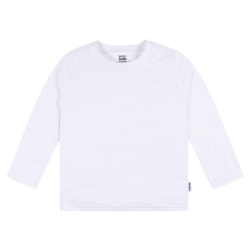 Gerber Baby Toddler 5-Pack Solid Long Sleeve T-Shirts Jersey 160 Gsm, White, 12 Months