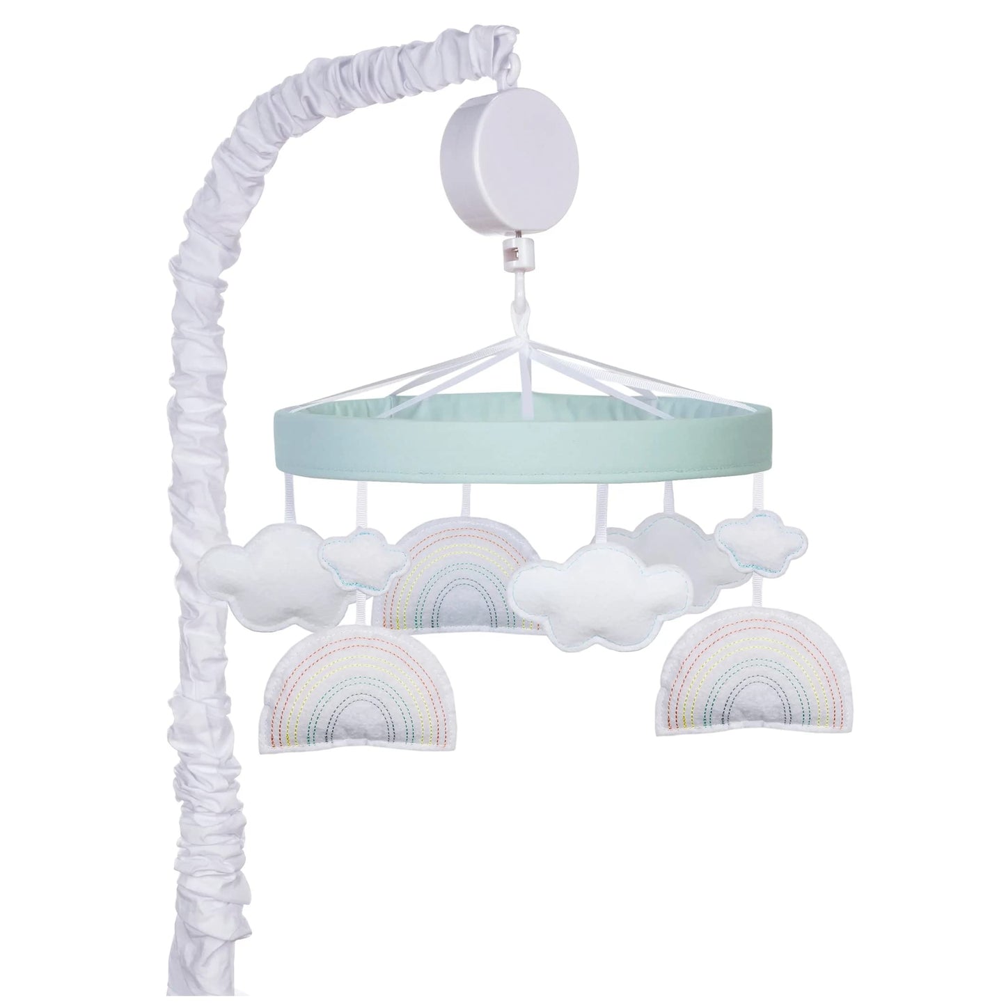 Trend Lab Rainbow Clouds Musical Mobile, Relaxing Music Newborn Baby Essentials, 24 In Tall, 20 In Wide (Tlmobile)