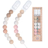 Pacifier Clips For Baby Boys Girls 2 Pack (Orange Pink)