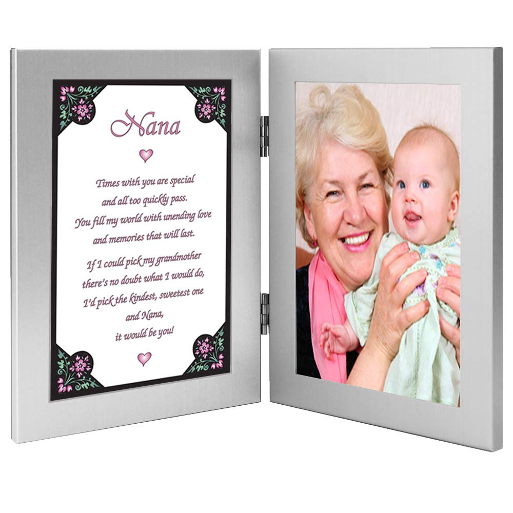 Poetry Gifts Nana Sweet Poem From Grandchild For Birthday Or Christmas, Add 4X6 Inch Photo To Attached Frame