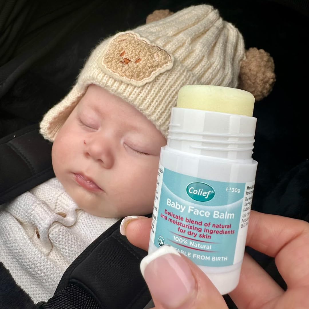 Colief Baby Face Balm Stick 30G | 100% Natural Shea Butter, Rosehip Oil, And Chamomile Coconut Oil | Gently Moisturise Baby'S Dr