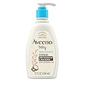 Aveeno Baby Daily Moisturizing Cream With Prebiotic Oat, Baby Lotion With Coconut Oil & Shea Butter Deeply Moisturizes Sensitive