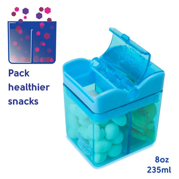 Precidio Design Snack In The Box New Little Finger-Friendly Eco-Friendly Reusable Snack Container (Blue) 1001Bl