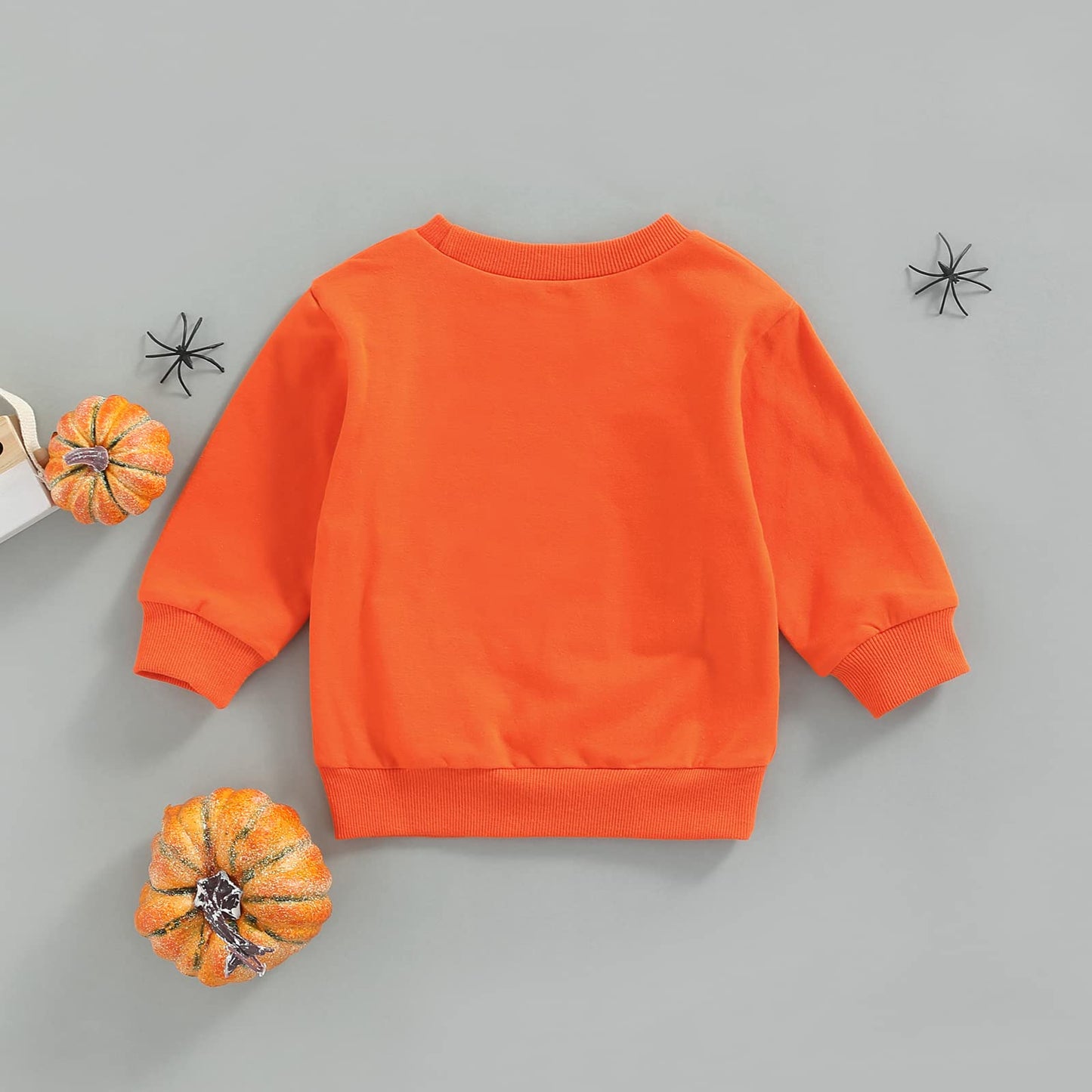 Mozikqin Toddler Baby Halloween Outfit Girl Boy Crewneck Sweatshirt Long Sleeve Letter Pullover Sweater Cute Fall Clothes (Tiny