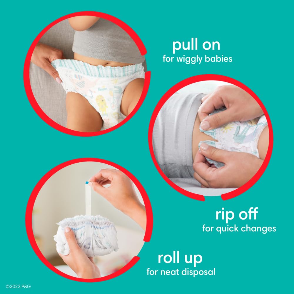 Pampers Diapers - Cruisers 360 - Size 7, 44 Count, Babyproof Up To 100% Leakproof Pull-On Diaper