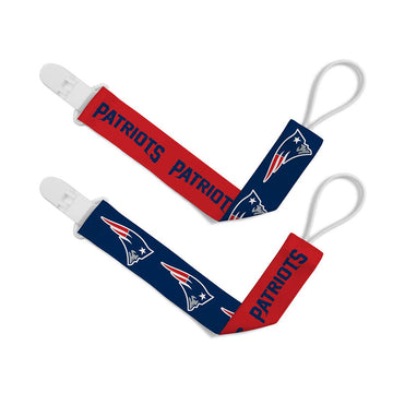 New England Patriots Pacifier Clips 2 Pack