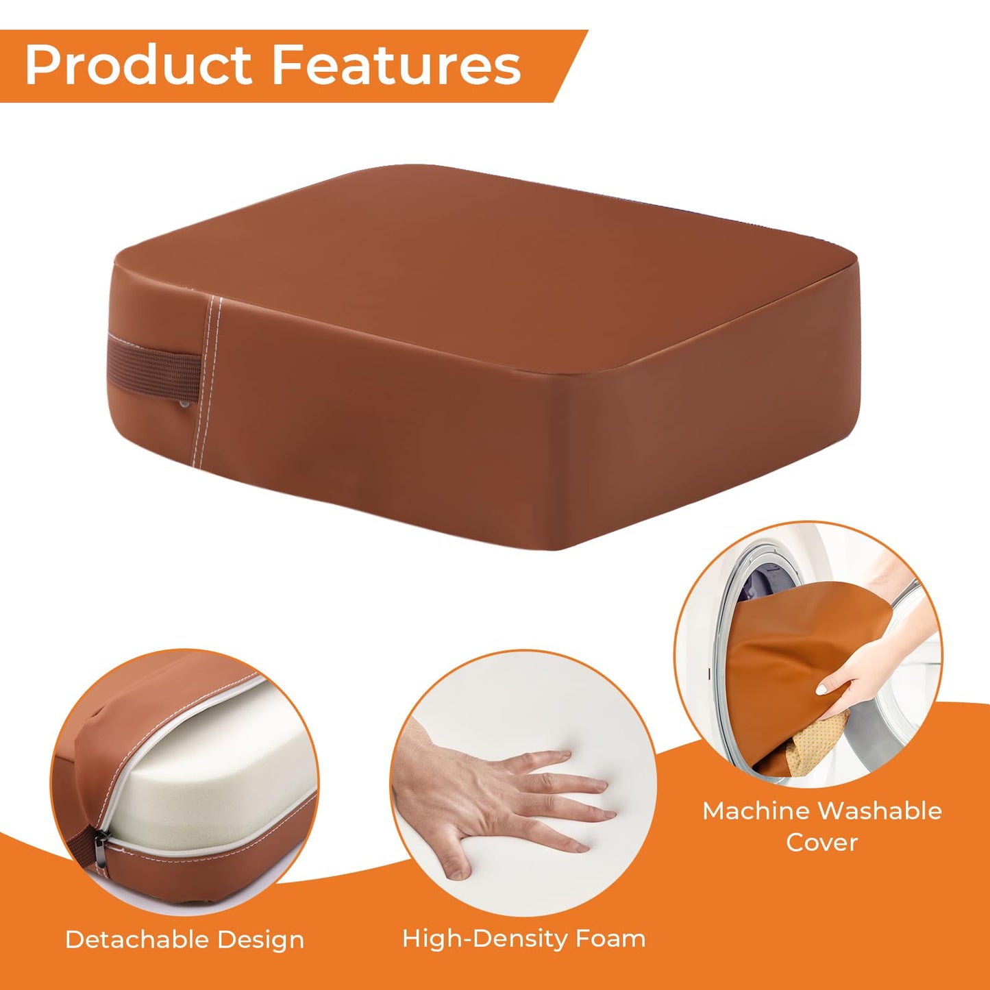 Toddler Booster Seat For Dining Table, Portable Kids Toddler Booster Seat For Table, Increasing Booster Cushion, Pu Anti-Scratch