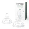 Momcozy Soft Baby Nipple Premium Natural Flow Silicone For Wide-Neck Bottles, Bpa-Free, Perfectly Compatible With Momcozy Breast