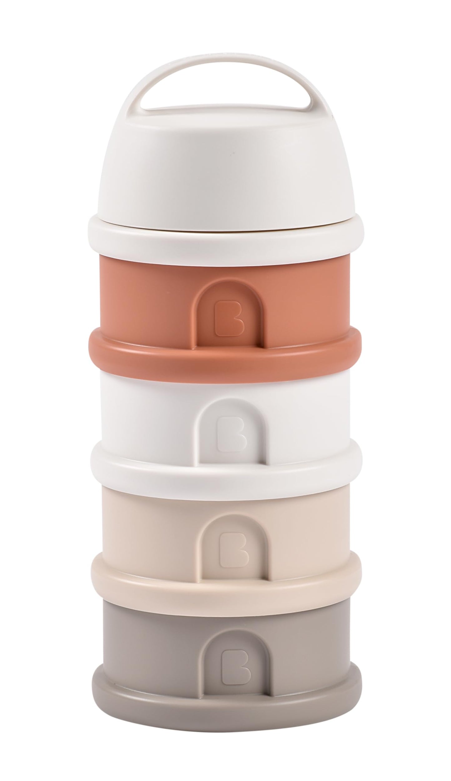 Beaba Stacked Formula Container Air Tight Multifunctional Storage Container For Storing Milk Powder And Baby Food, 4 Interchan