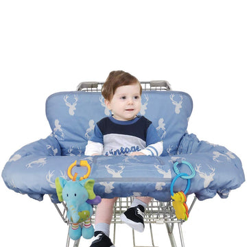 Shopping Cart Cover For Baby Boy Girl, Non-Slip Design Cart Covers For Babies, Infant Cotton High Chair Cover, Machine Washable,