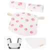 Bebamour Drool And Teething Reversible Cotton Pad For All Carry Positions Baby Carrier White Drool Bib For Boys & Girls(Strawber