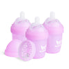 Herobility Double Anti-Colic Baby Bottles - 5 Fl Oz/140Ml - 3-Pack - Purple