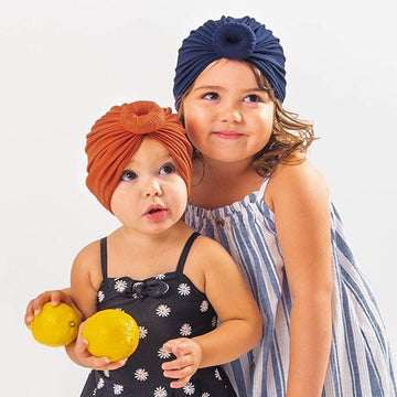 Insowni 8 Pack Solid Ball Donut Nursery Hospital Turban Hat Cap Beanie Bonnet For Baby Girls Toddlers Newborns Infants