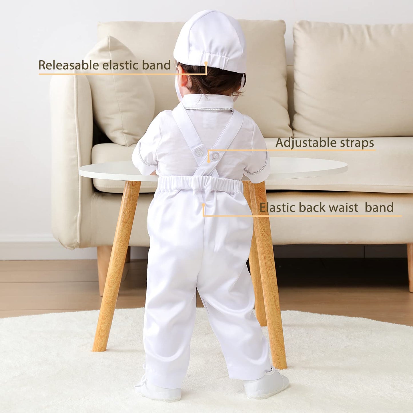 Booulfi Baptism Outfits For Boys Short Sleeve Baby Boys Clothes Summer Gentleman Suits With Dress Shirt Bowtie Suspender Pants H