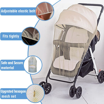 Mosquito Net For Stroller - Protective 2Pack Perfect Bug Net For Strollers, Bassinets, Cradles, Playards, Pack N Plays And Porta