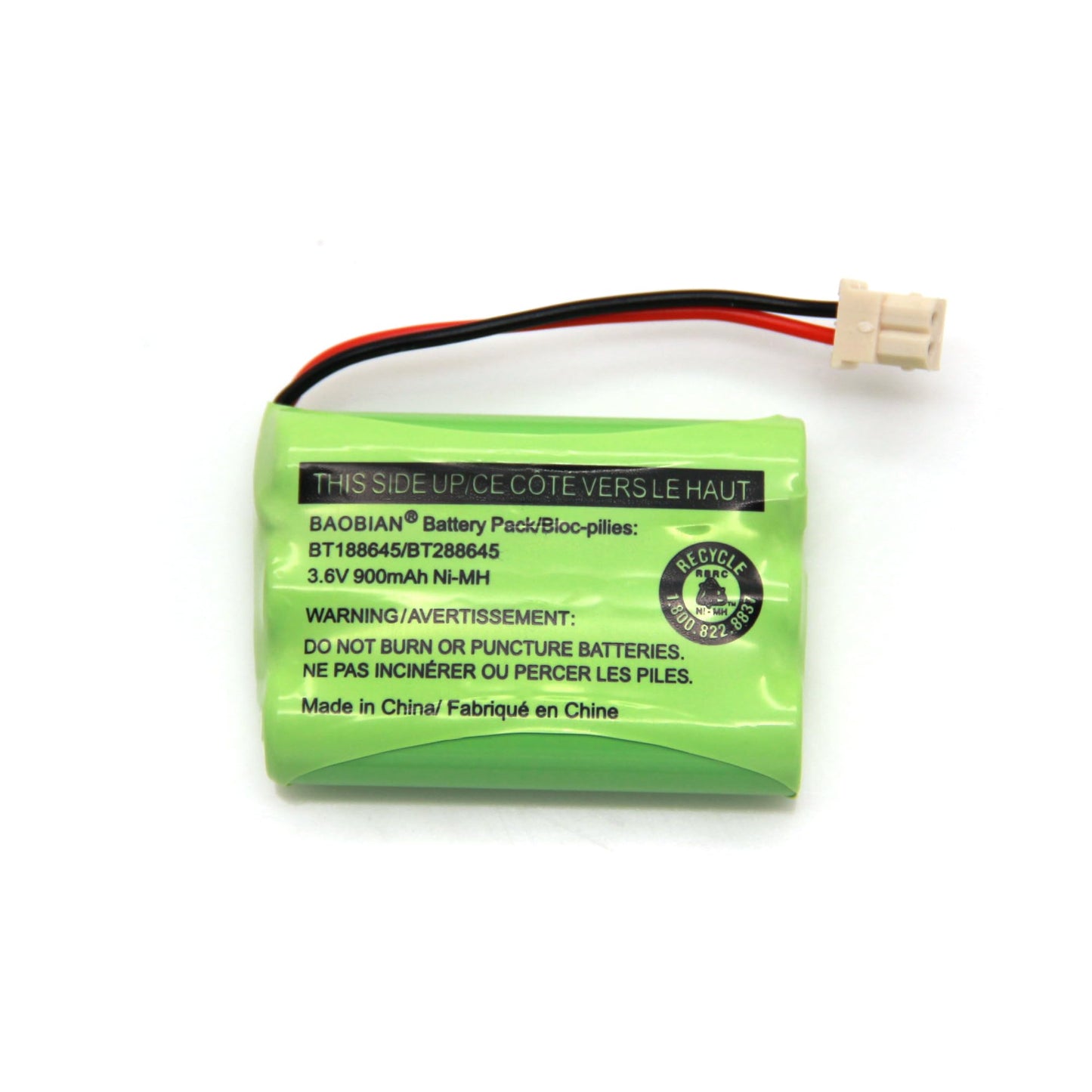Baobian Bt188645/Bt288645 Battery Pack 3.6V 900Mah Ni-Mh Compatible With Vtech Vm312 Vm3251 Vm3252 Vm3261 Motorola Mbp481 Mbp482