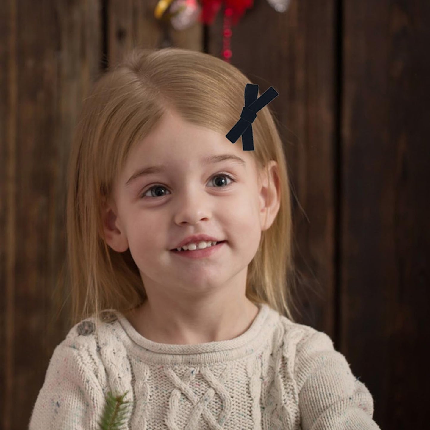 Cute 3.2' Black Assorted Velvet Bow Hair Clips For Baby Girls, Toddlers, Kids, And Teens - 2 Pack