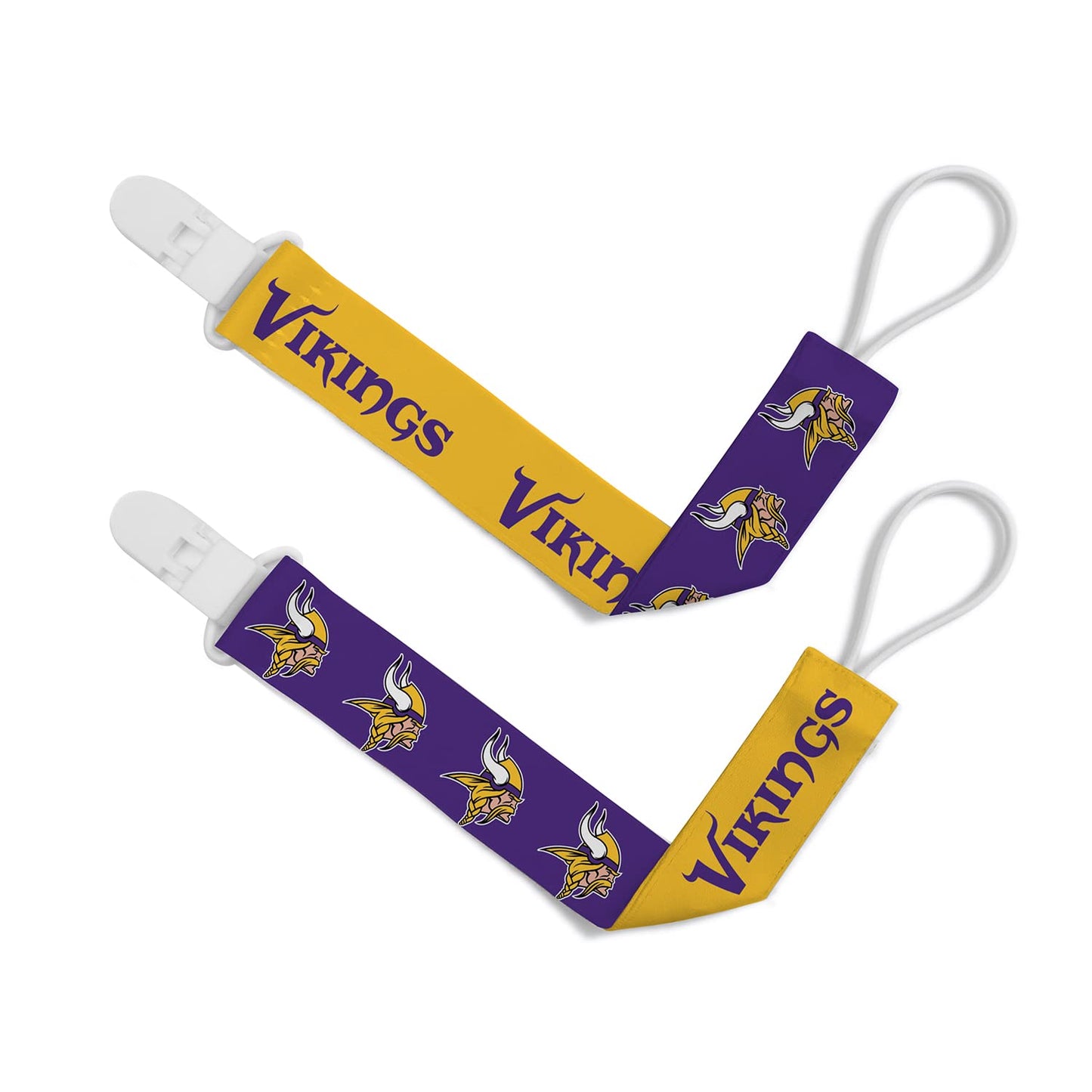 Minnesota Vikings Pacifier Clips 2 Pack