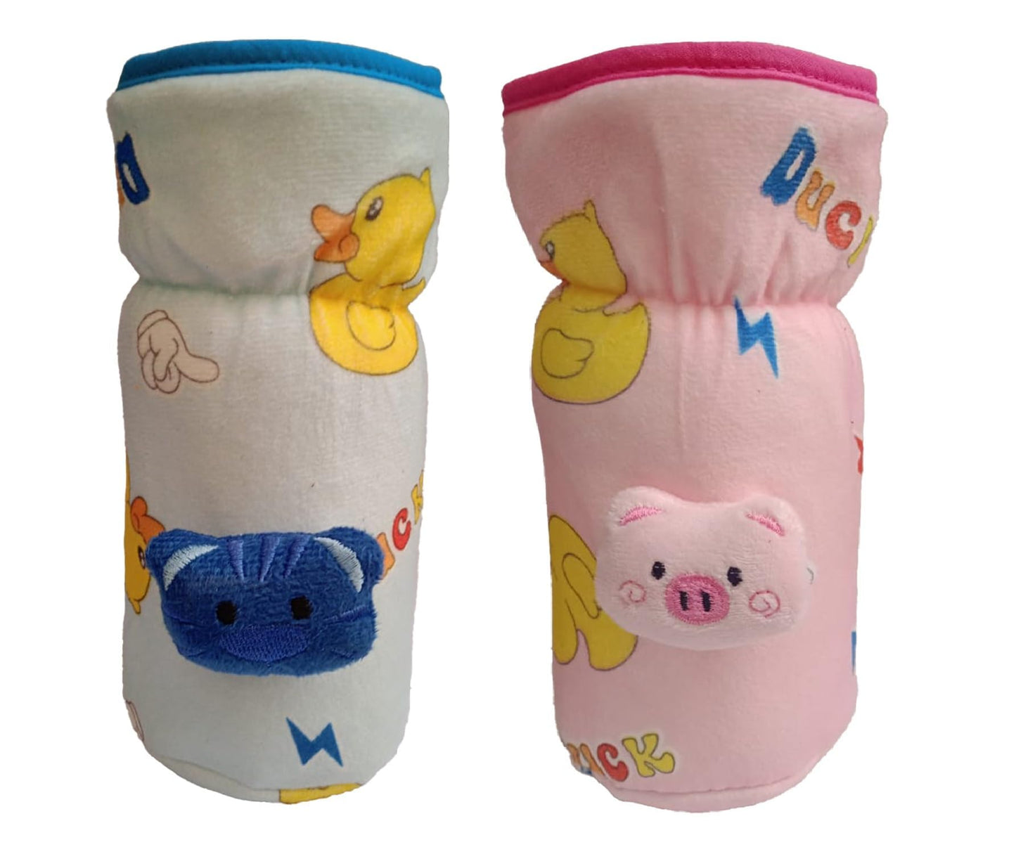 Manan Shopee Bottle Covers For Philips Avent/Broad Neck Soft Plush Stretchable Baby Feeding Bottle Tote Bag Cover With Strap (25