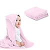 Arnzion Baby Hooded Towels For Babies And Toddlers, Muslin Baby Bath Towel Soft And Absorbency For Baby Girls (Pink 1 Pack)