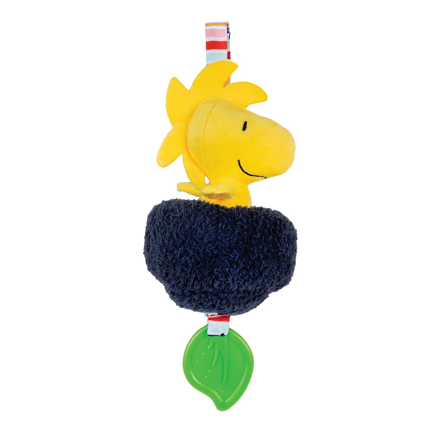 KIDS PREFERRED Peanuts Charlie Brown Snoopy and Woodstock Baby Pulldown Sensory Toy for Kids & Toddlers with Teether Rattle & St