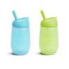 Munchkin Simple Clean Toddler Sippy Cup With Easy Clean Straw, 10 Ounce, 2 Pack, Blue/Green