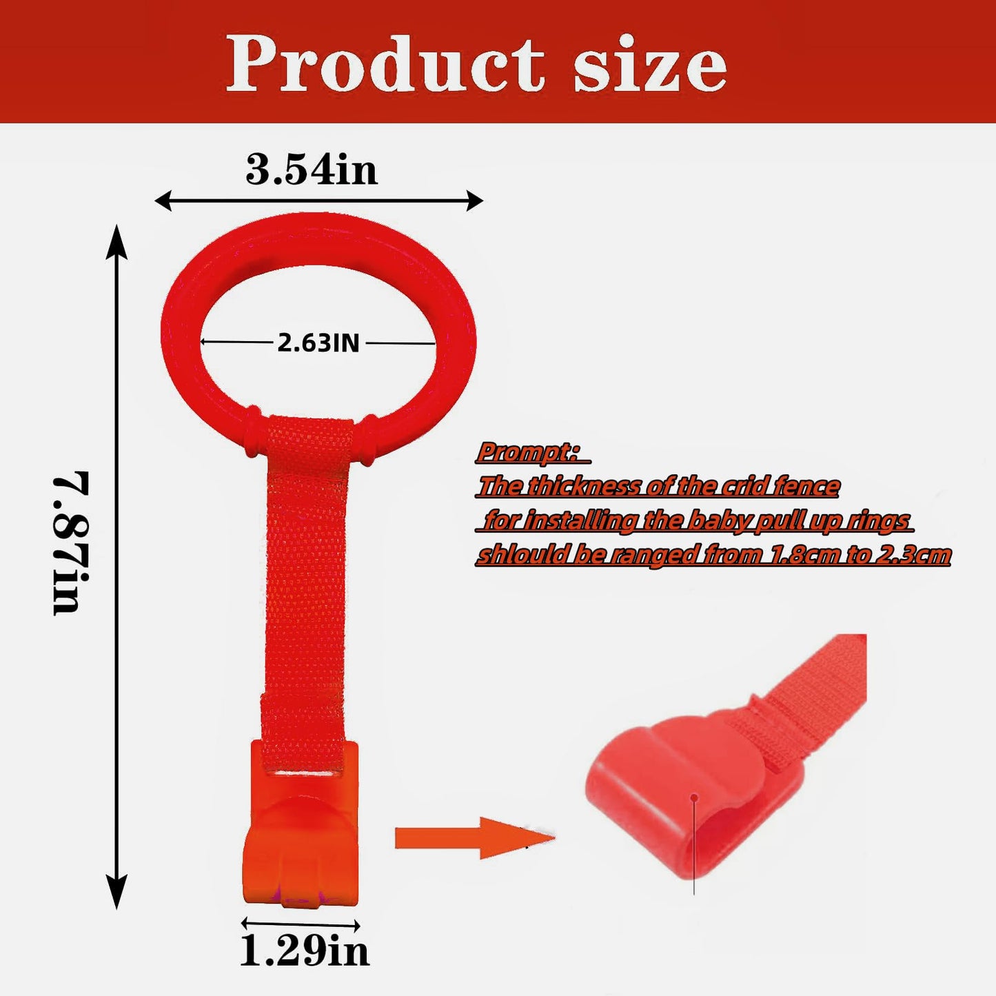 Baby Pull Up Rings,Standing Walker Crib Tool 4 Pieces Playpen Crib Hook Ring Help Baby Stand Universal Walking Training Tool
